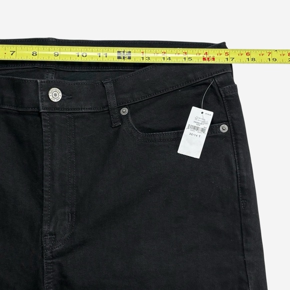 GAP Mid Rise Vintage Slim Stretch Jeans 32/14 Tall Black Rinse Raw Hem #795399 - Picture 9 of 15